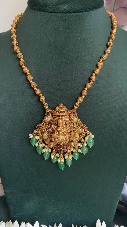 Nakshi Lakshmi Pendant Necklace Set