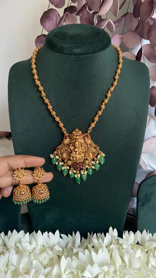 Nakshi Lakshmi Pendant Necklace Set