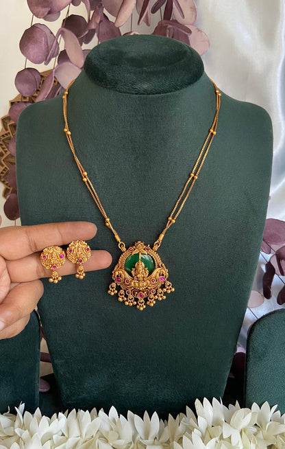 Antique Palakka Lakshmi Necklace Set