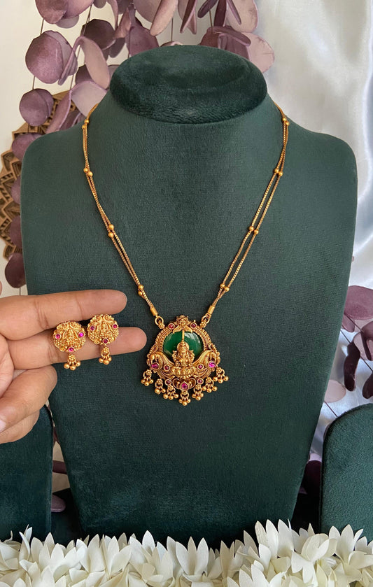 Antique Palakka Lakshmi Necklace Set