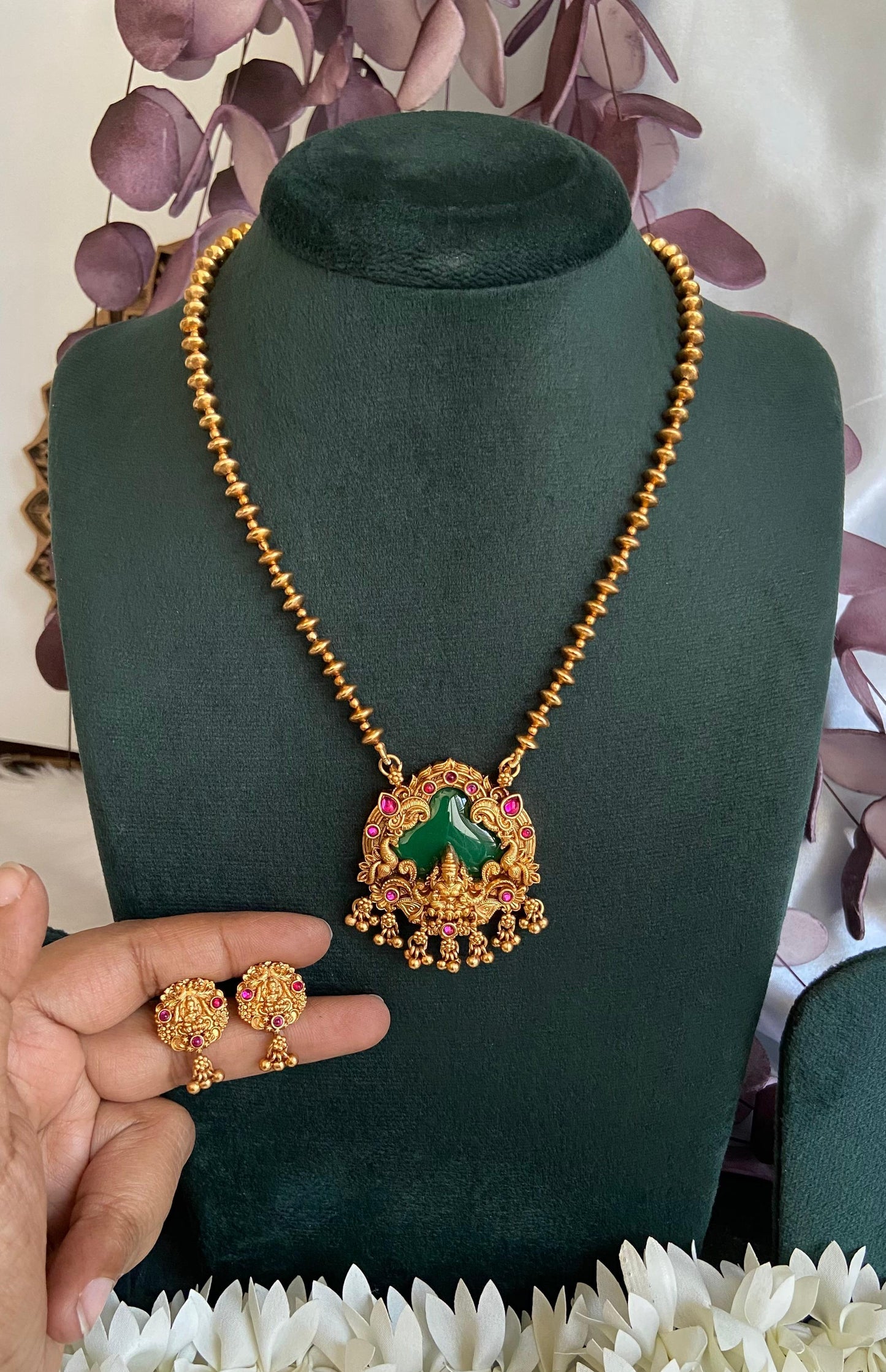 Antique Palakka Lakshmi Necklace Set