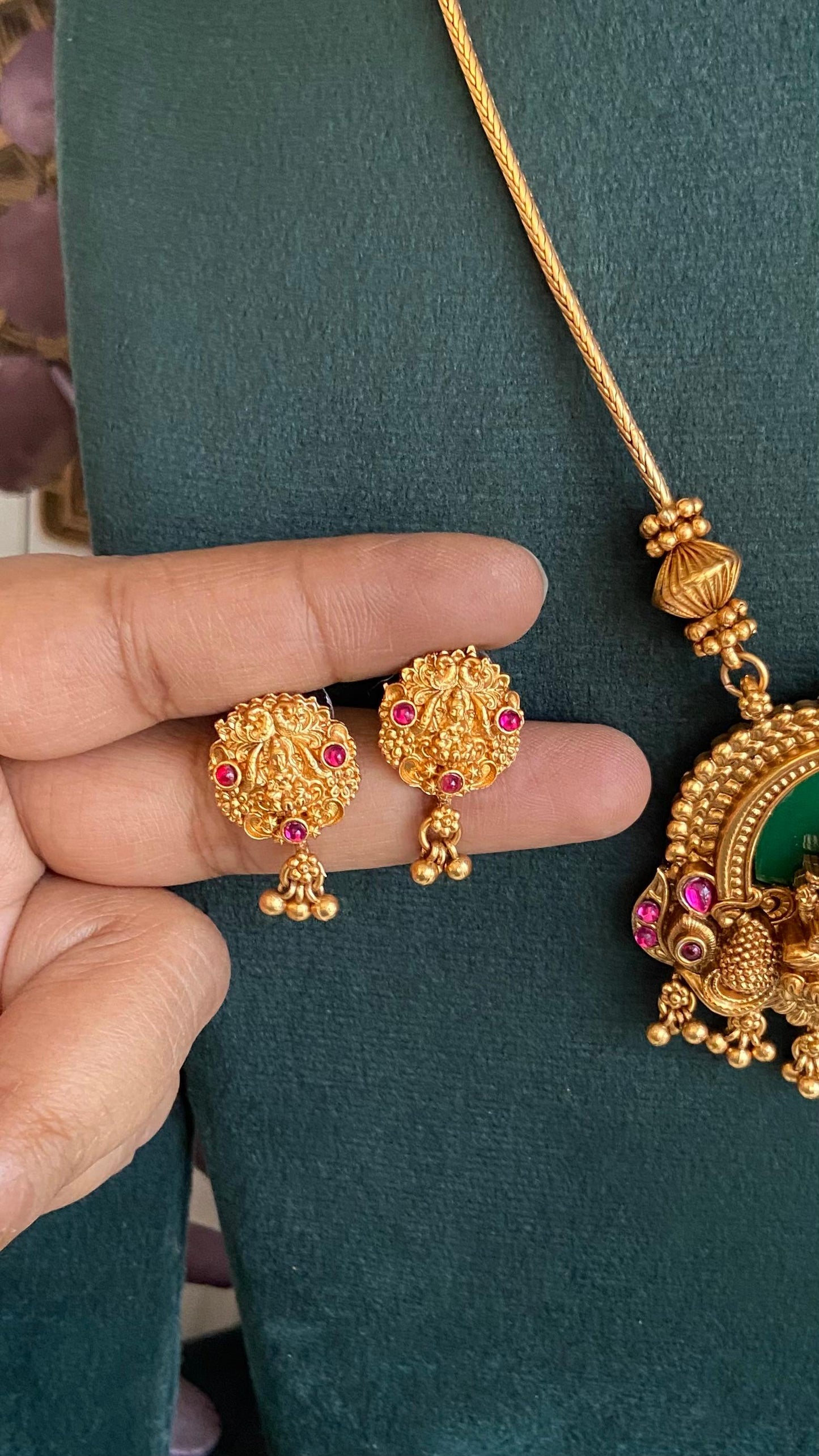 Antique Palakka Lakshmi Necklace Set