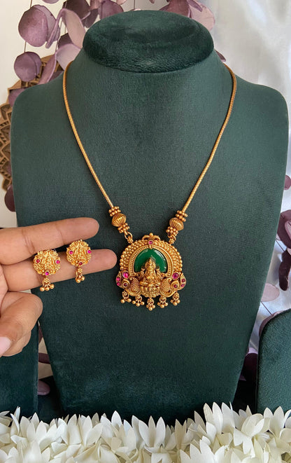Antique Palakka Lakshmi Necklace Set