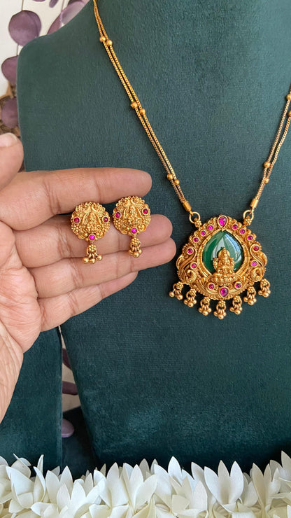 Antique Palakka Lakshmi Necklace Set