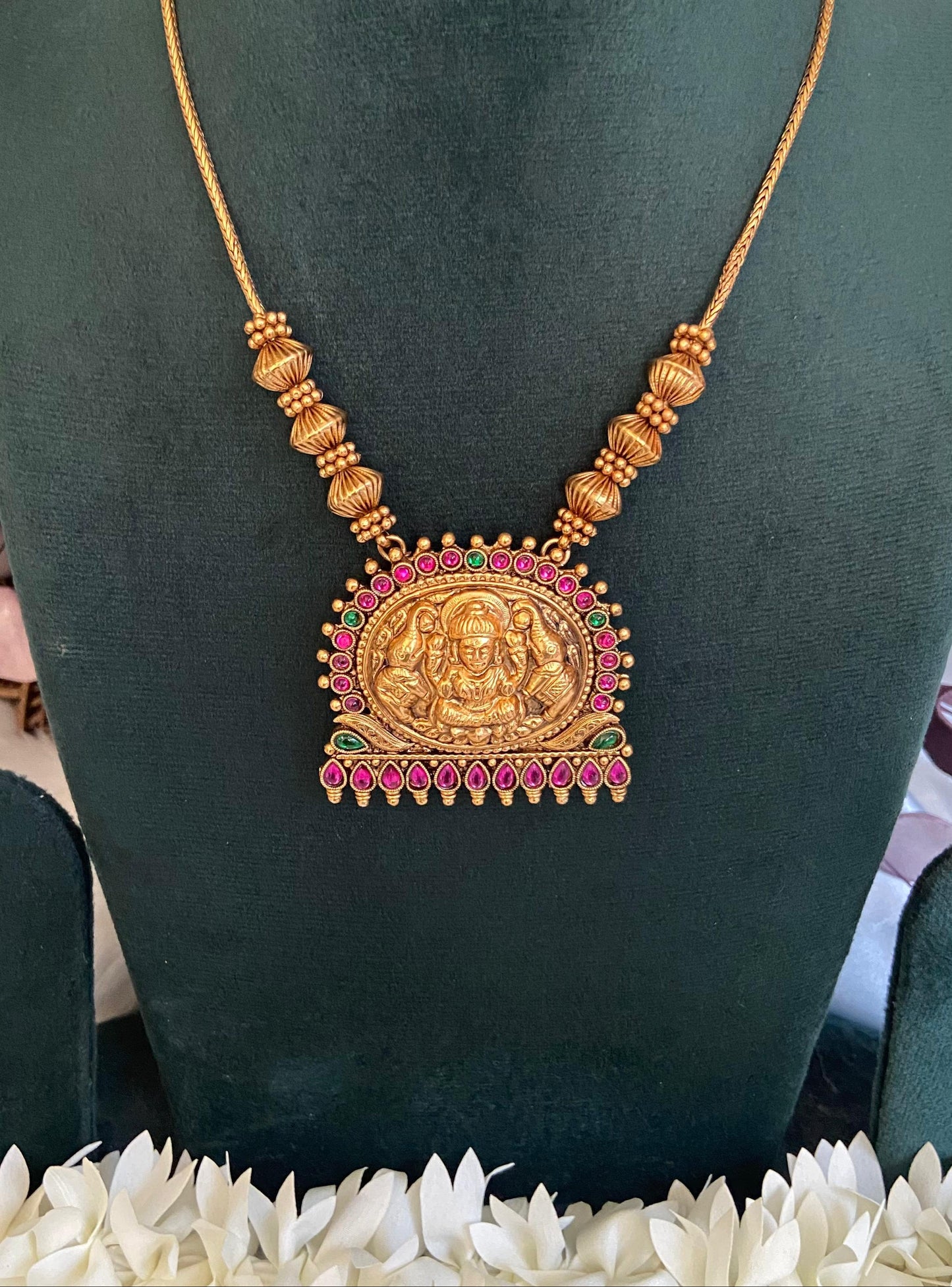 Sri Lakshmi Temple Necklace Set