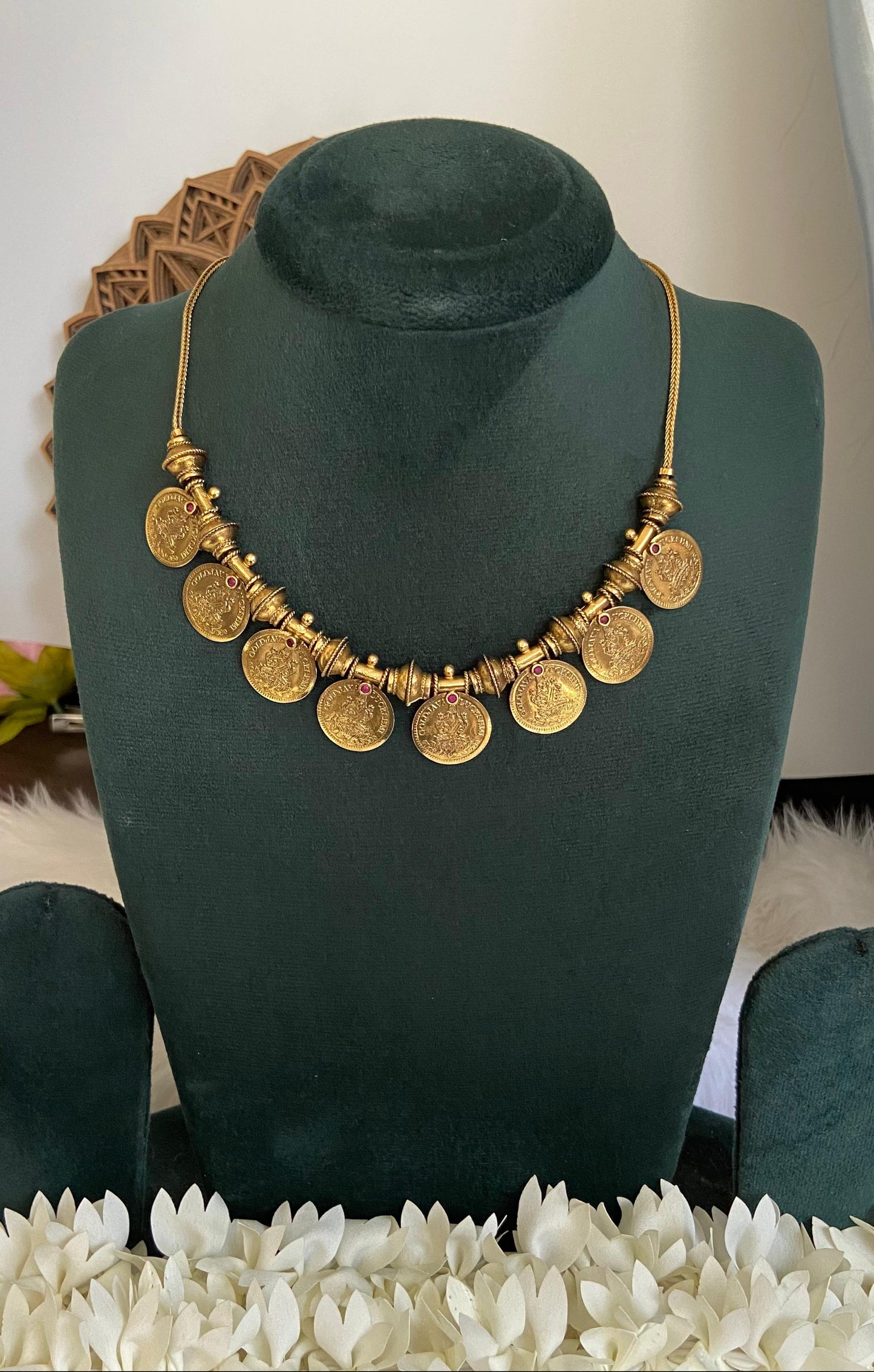 Gold Plated Antique Coin Necklace