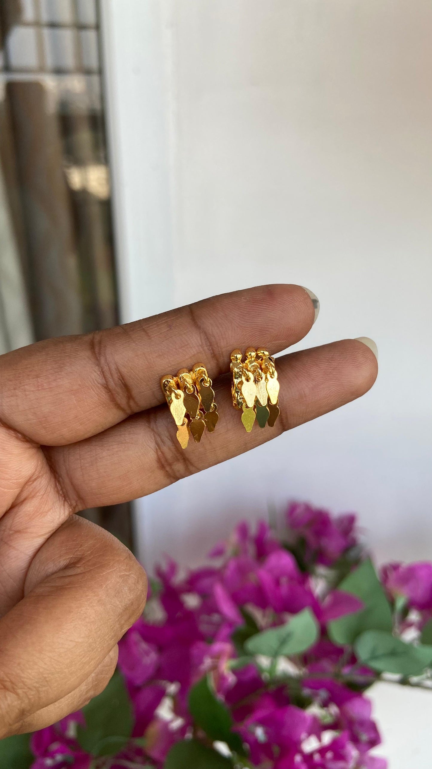 3 Line Simple Elakathali Choker with Earrings