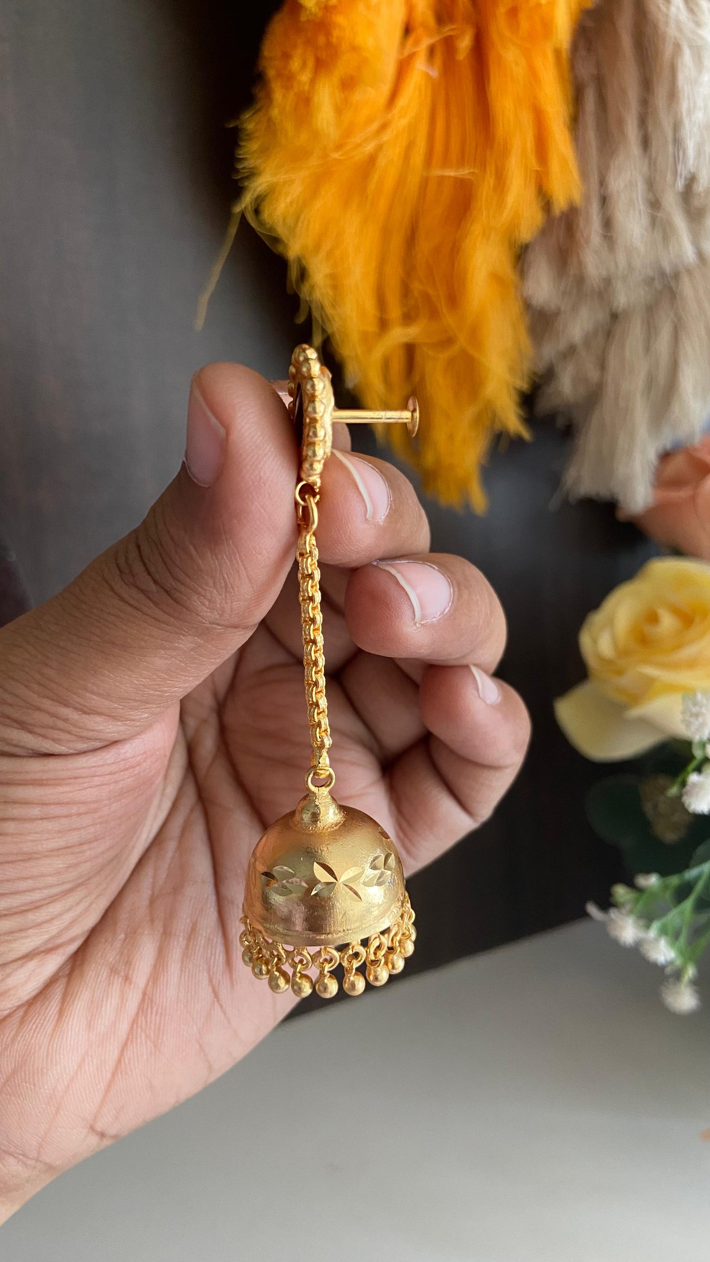 Blue Palakka Long Drop Jumka