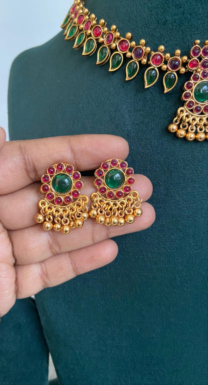 Antique Palakka Mango Necklace Set