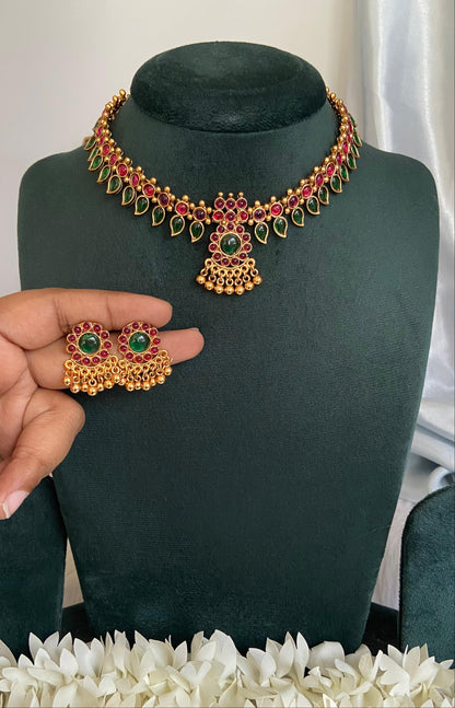 Antique Palakka Mango Necklace Set