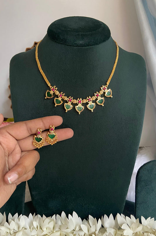 Palakka Necklace with Earrings