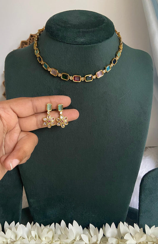 Navaratna Necklace Set