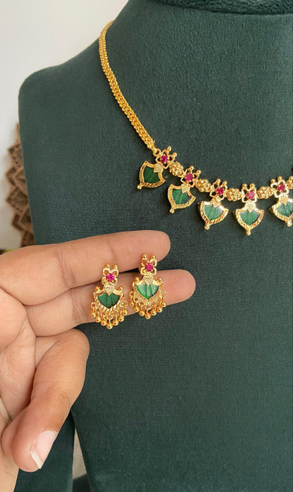 Palakka Necklace with Earrings