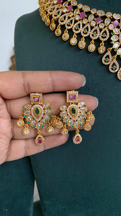 Uncut Diamond Lookalike Necklace