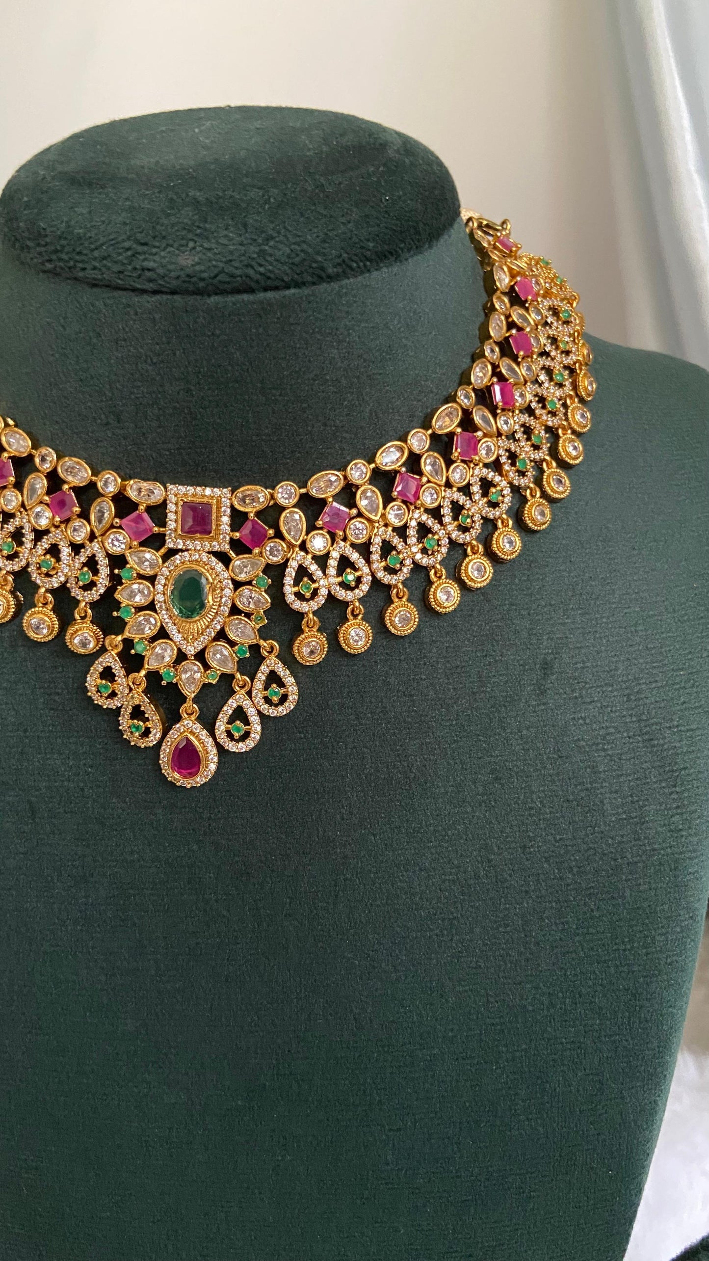 Uncut Diamond Lookalike Necklace