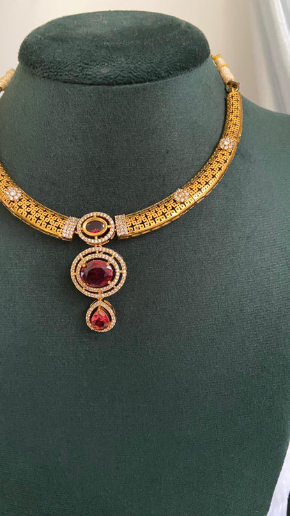 Ruby Hasli Necklace Set