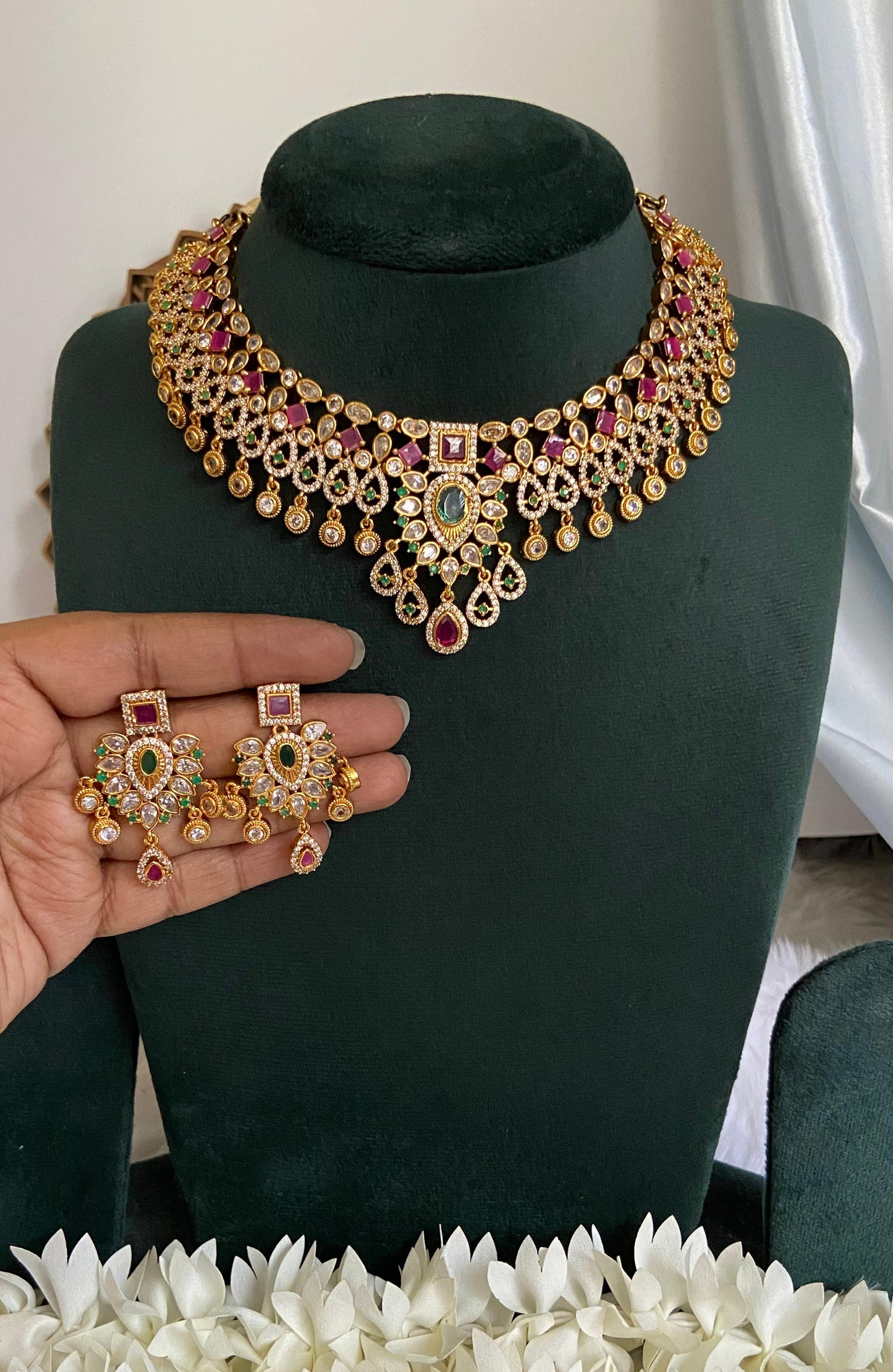 Uncut Diamond Lookalike Necklace