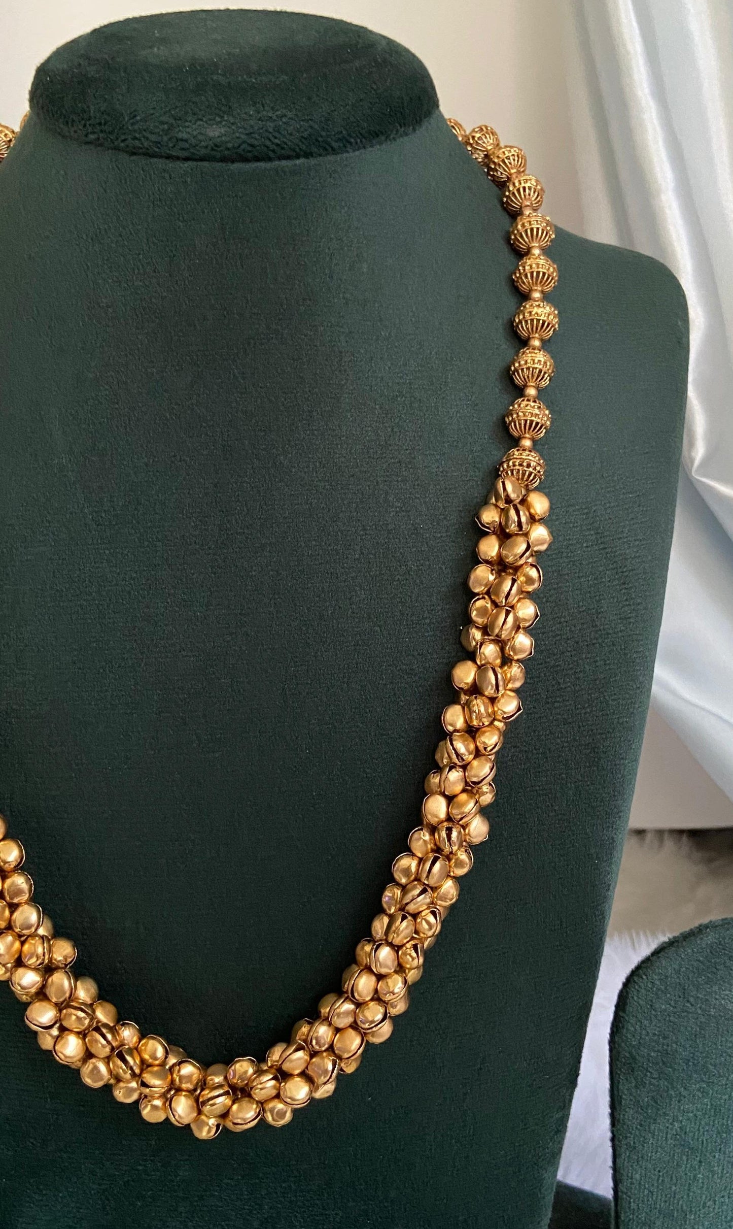 Antique Ghungroo Long Necklace Set