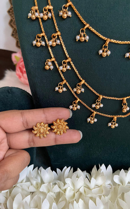 3 Layer Pearl Jewellery Set