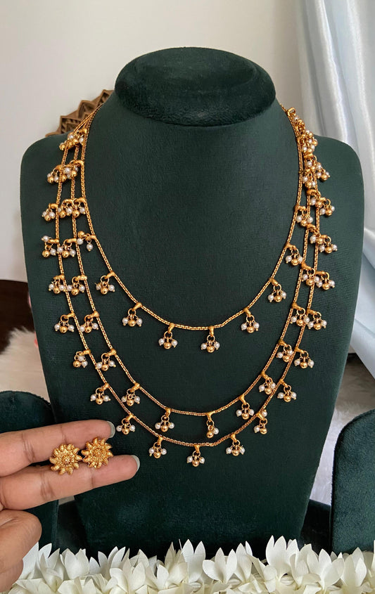 3 Layer Pearl Jewellery Set