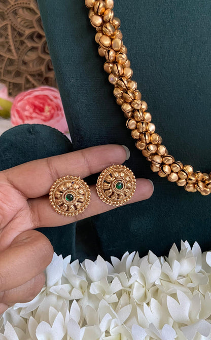 Antique Ghungroo Long Necklace Set