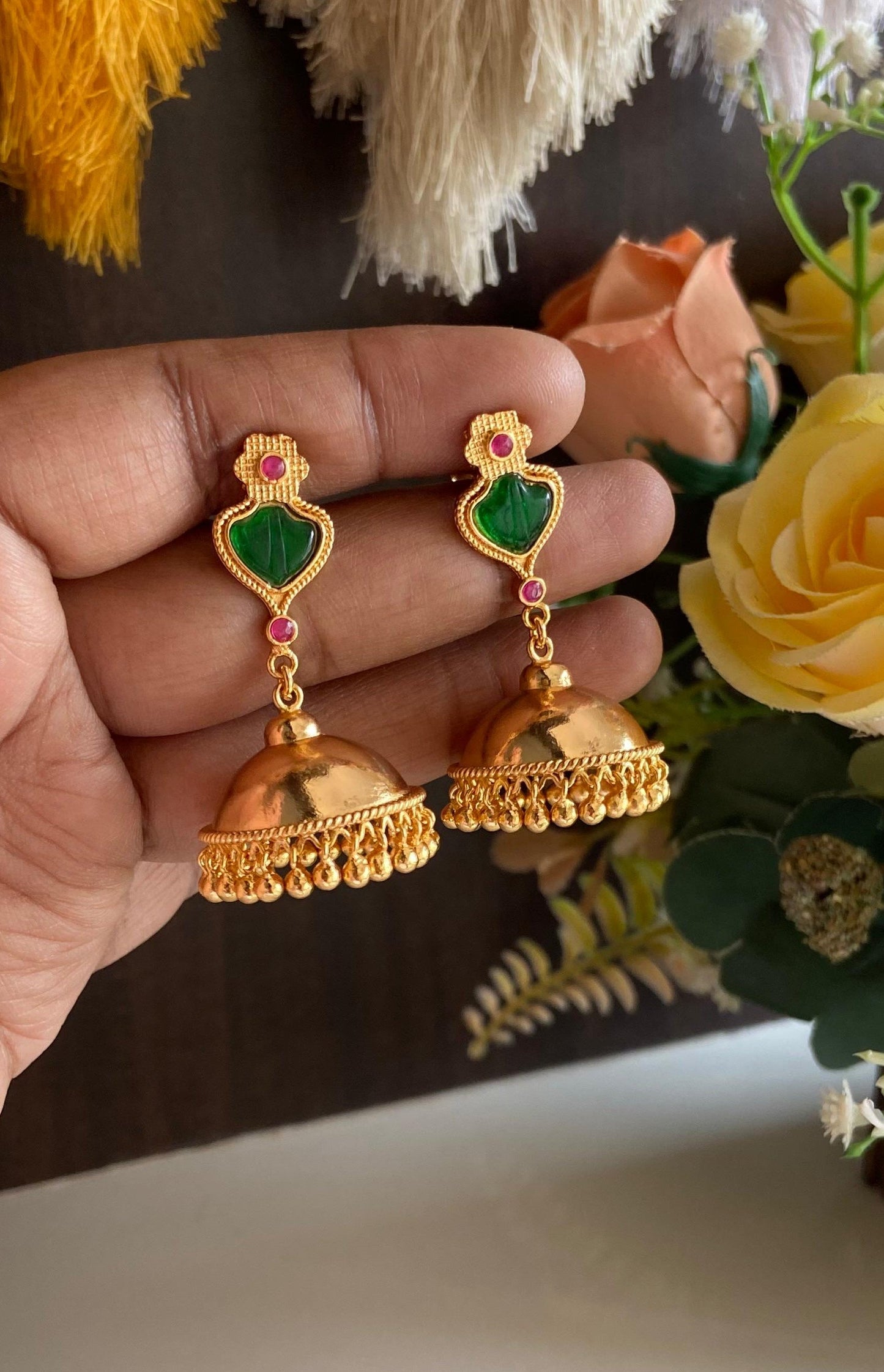 Gold Plated Palakka Jumka