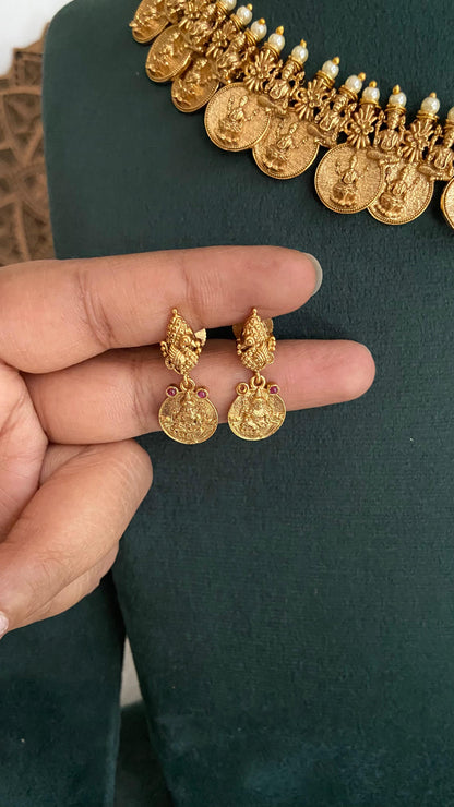 Antique Vintage Pearl Coin Necklace Set
