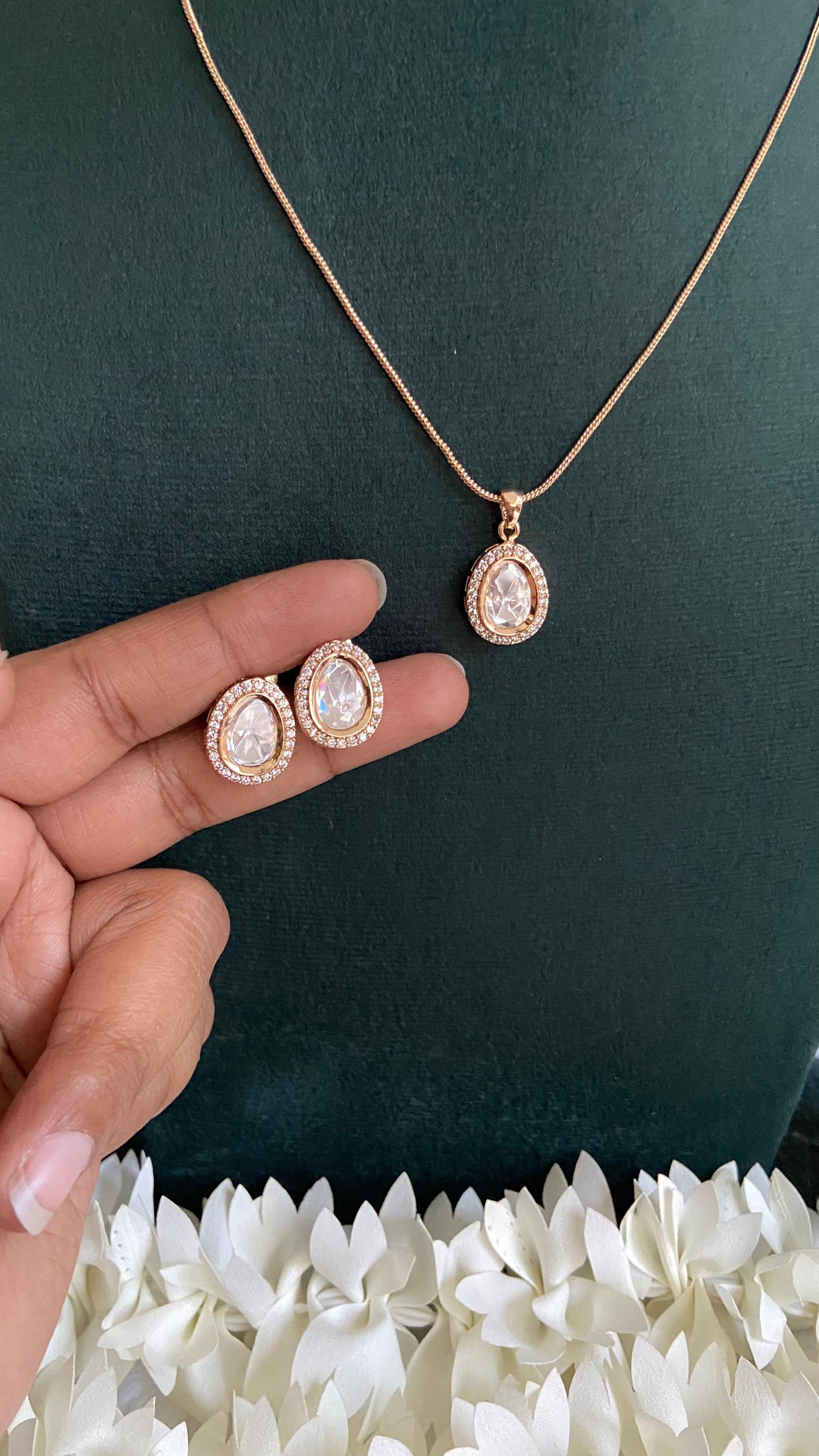 Zia Kundan Pendant with Earrings