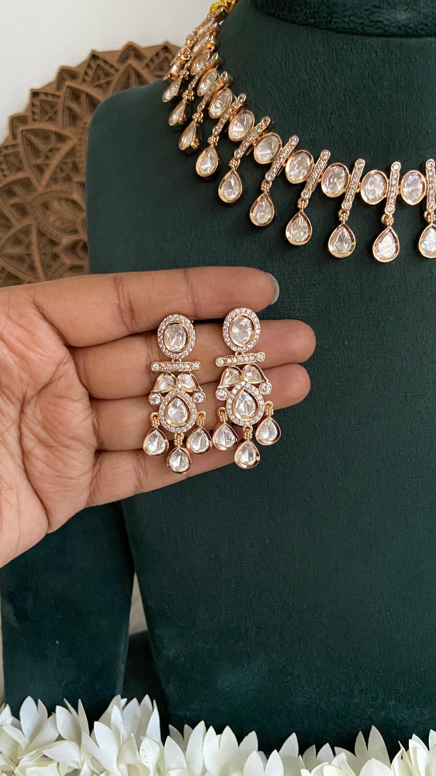 Zivah Teardrop Kundan Necklace Set