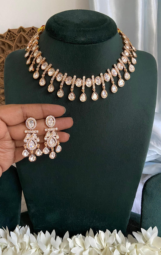 Zivah Teardrop Kundan Necklace Set
