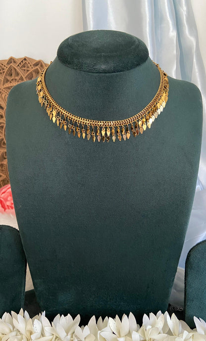 Antique Finish Double Layer Elakathali Hanging Necklace