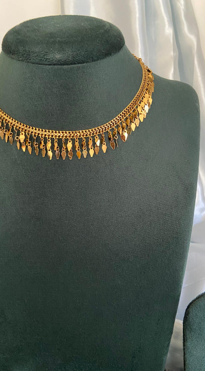 Antique Finish Double Layer Elakathali Hanging Necklace