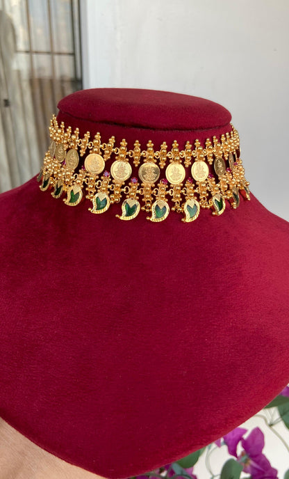 Vaigai Coin with Palakka Choker