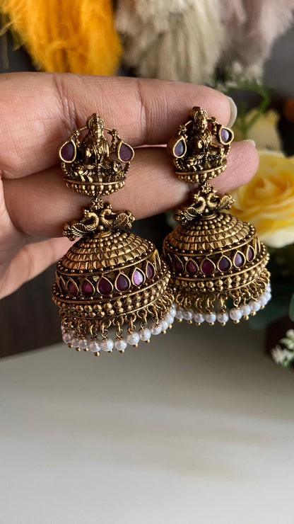 Annapoorni Premium Bridal Pearl Drop Jumka