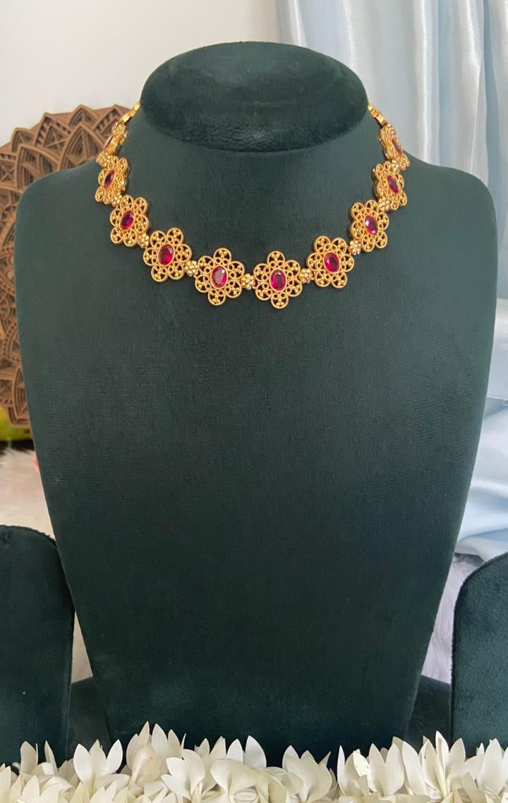 Ruby Bloom Necklace