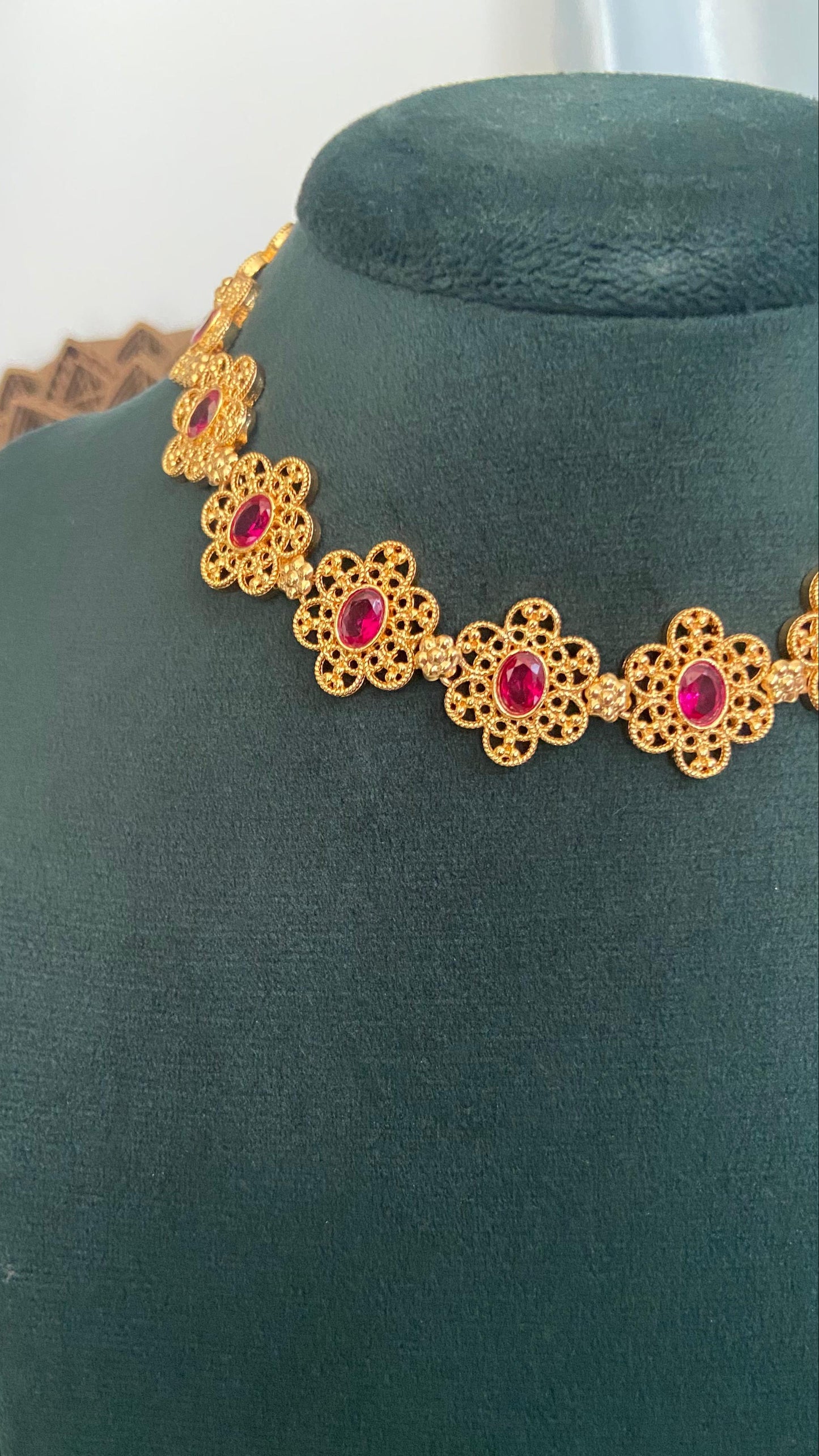 Ruby Bloom Necklace