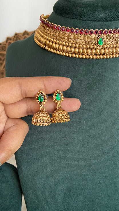 Grand Emerald Choker Set