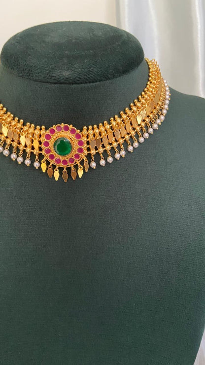 Palakka Pearl Elakathali Choker Set