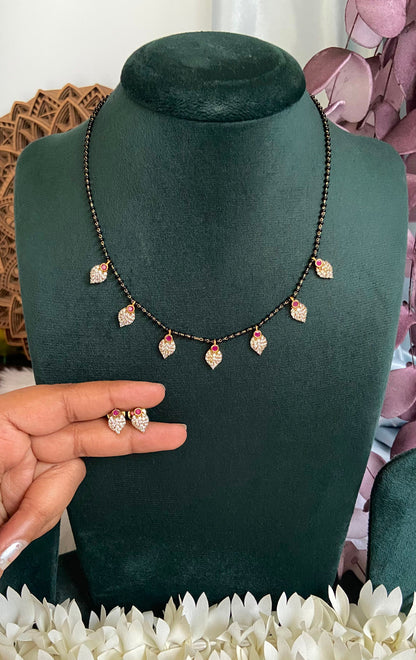 Diamond Look Alike Mangalsutra Set