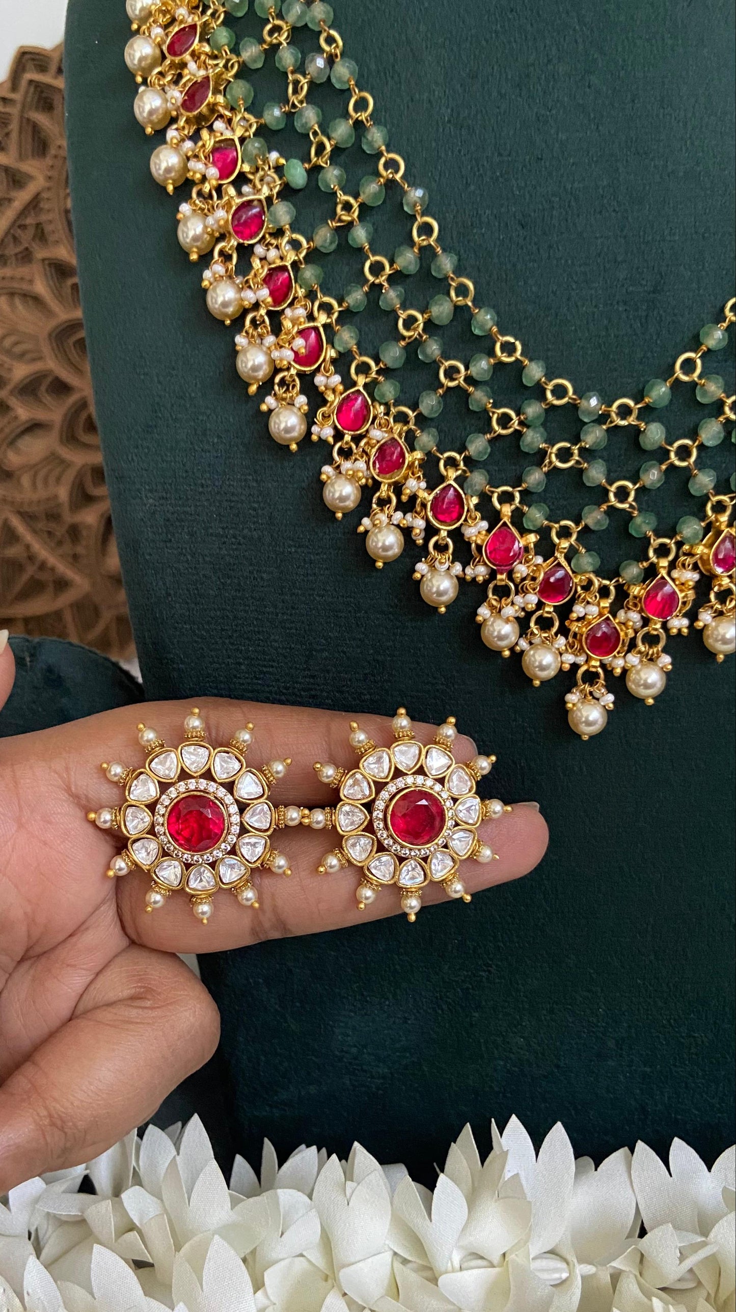 Sreevalli Jadau Kundan Necklace Set