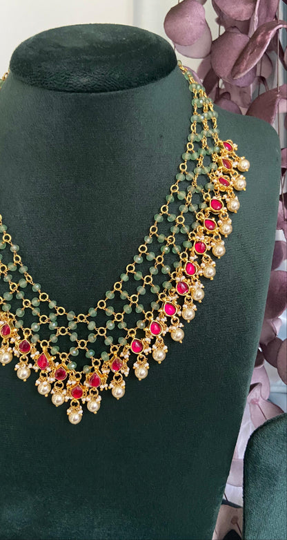 Sreevalli Jadau Kundan Necklace Set