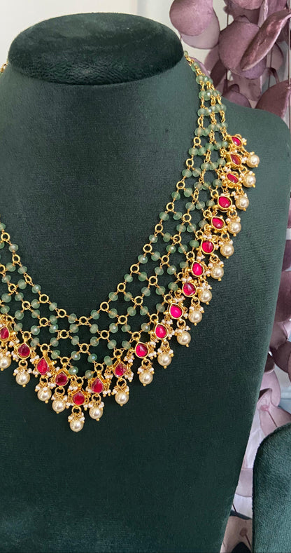Sreedevi Jadau Kundan Necklace Set