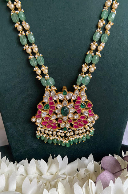 Gulabi Kundan Long Chain Set