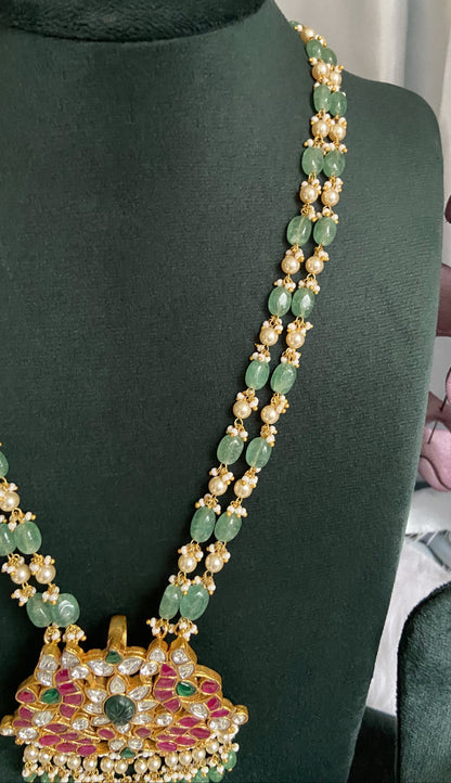 Gulabi Kundan Long Chain Set