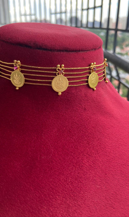 Nila Lakshmi Coin Choker Set