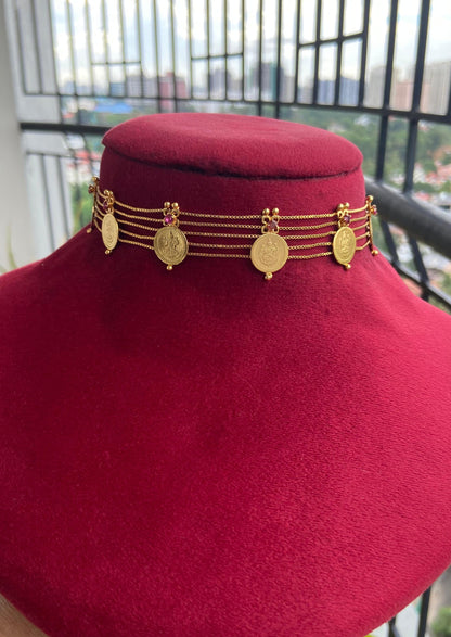 Nila Lakshmi Coin Choker Set