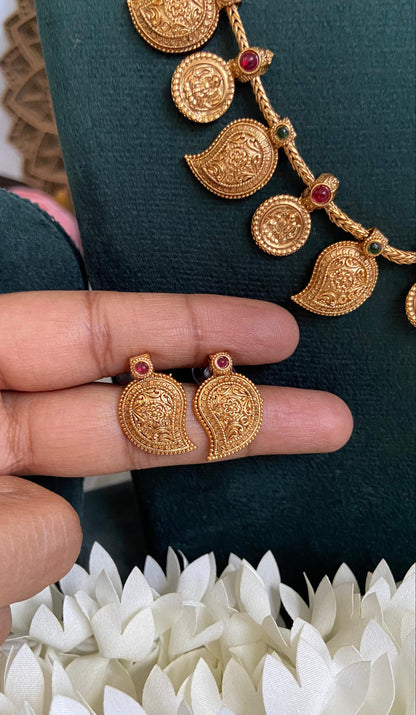 Revathi Antique Coin Mango Haram Set