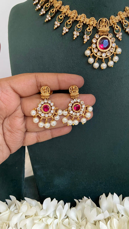Shobana Antique Palakka necklace Set