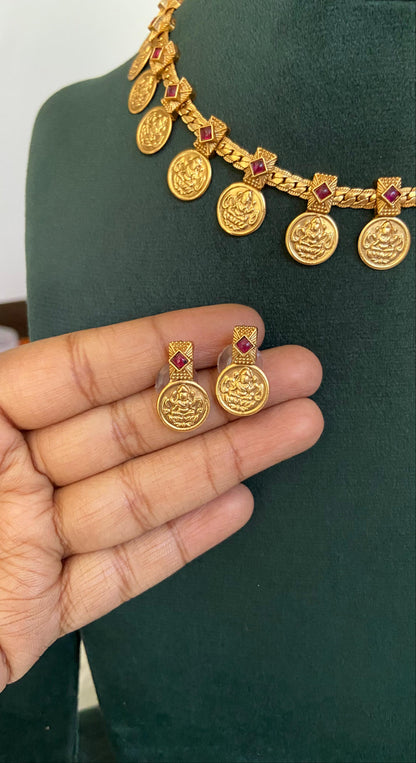 Bhagya Lakshmi Coin Necklace Set