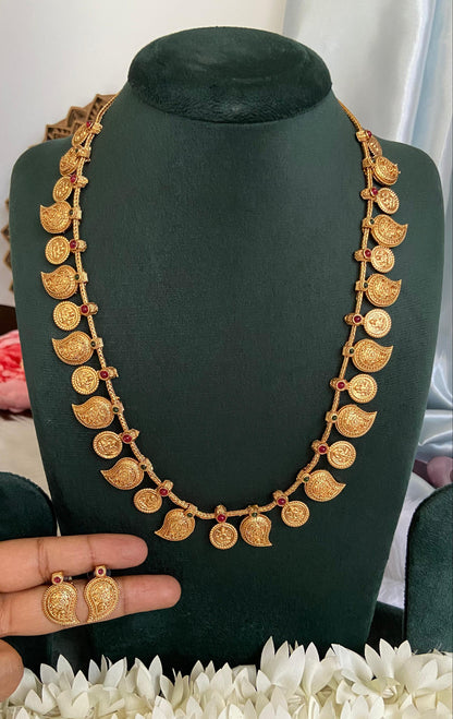 Revathi Antique Coin Mango Haram Set